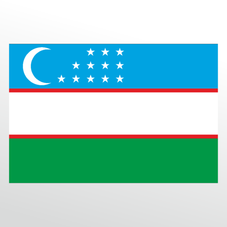 Флаг - Узбекистан